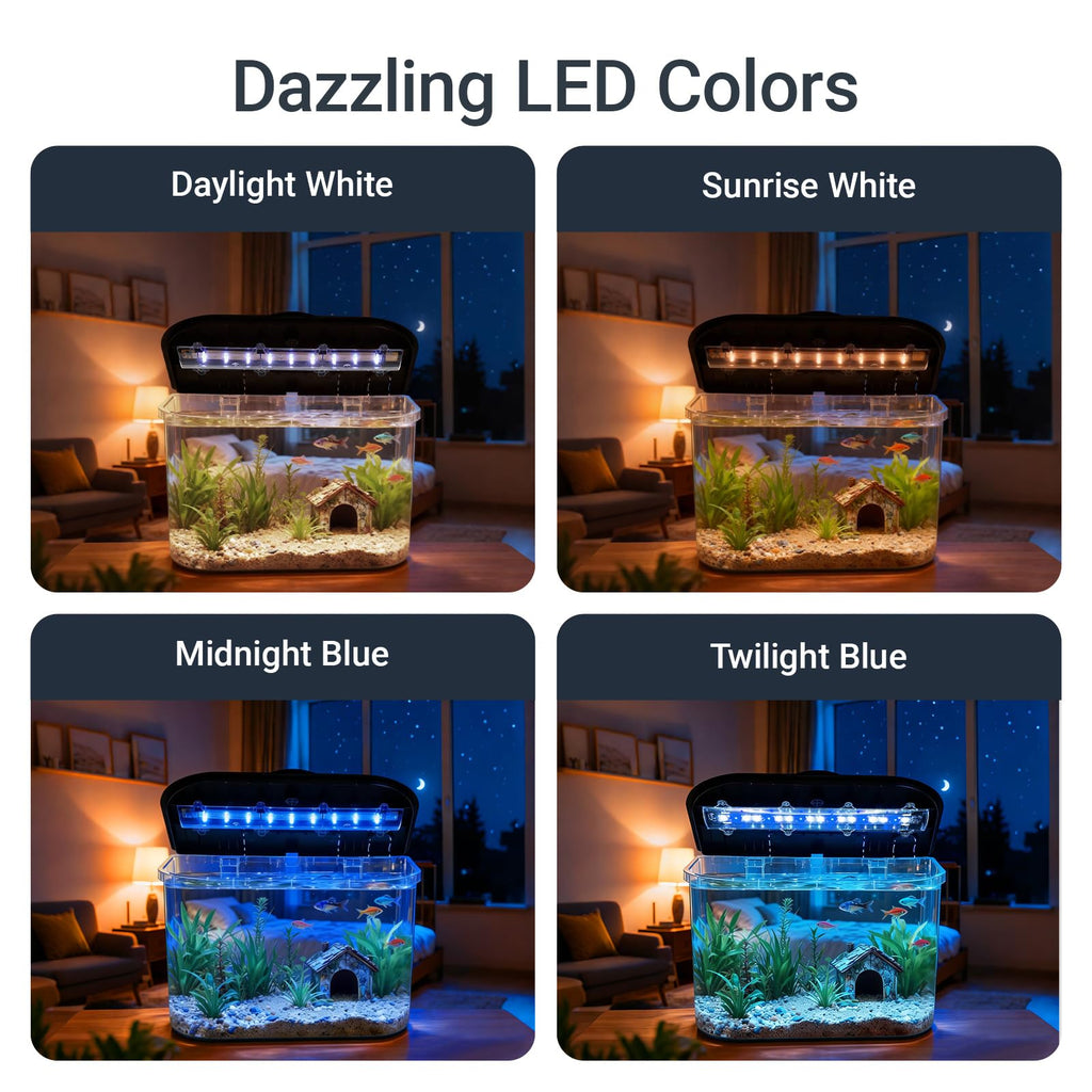 5-Gallon Aquarium Kit with LED Lighting and Power Filter M295361