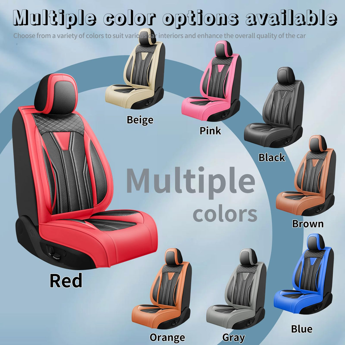 Red Black Car Seat Covers X900231