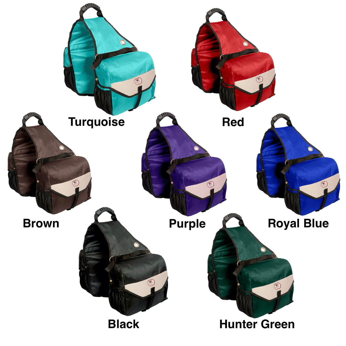 Nylon Insulated Leakproof Reflective Padded Purple Saddle Bag C997452