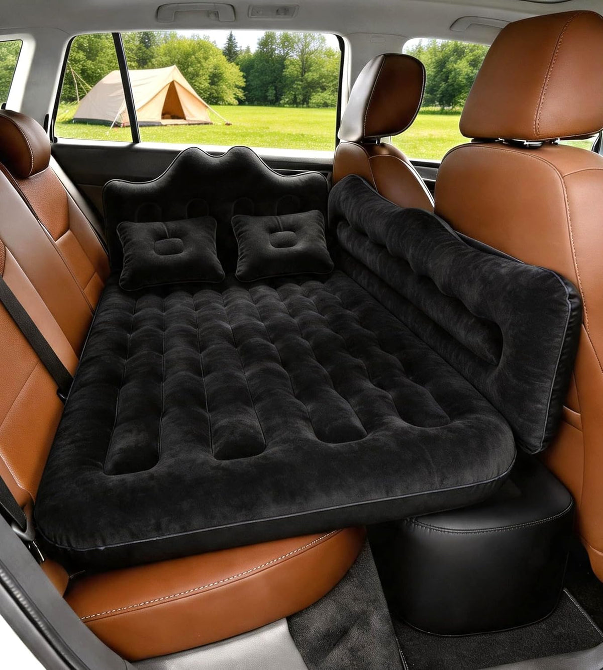 Inflatable Car Air Mattress with Pump & Pillows F65705