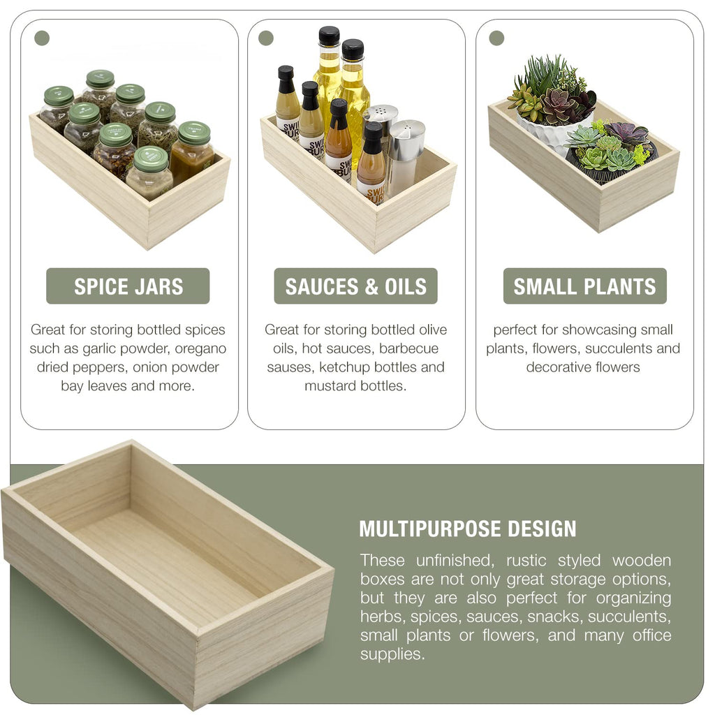 Unfinished Wooden Boxes 4 Pack B127