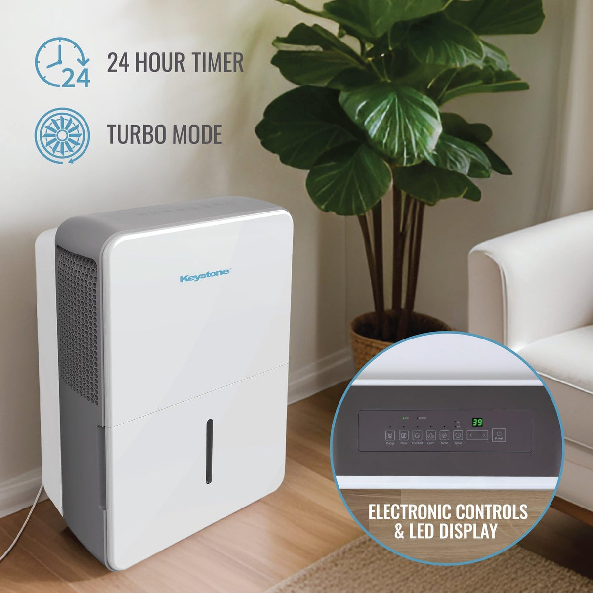 50-Pint Dehumidifier with Built-in Pump B38634