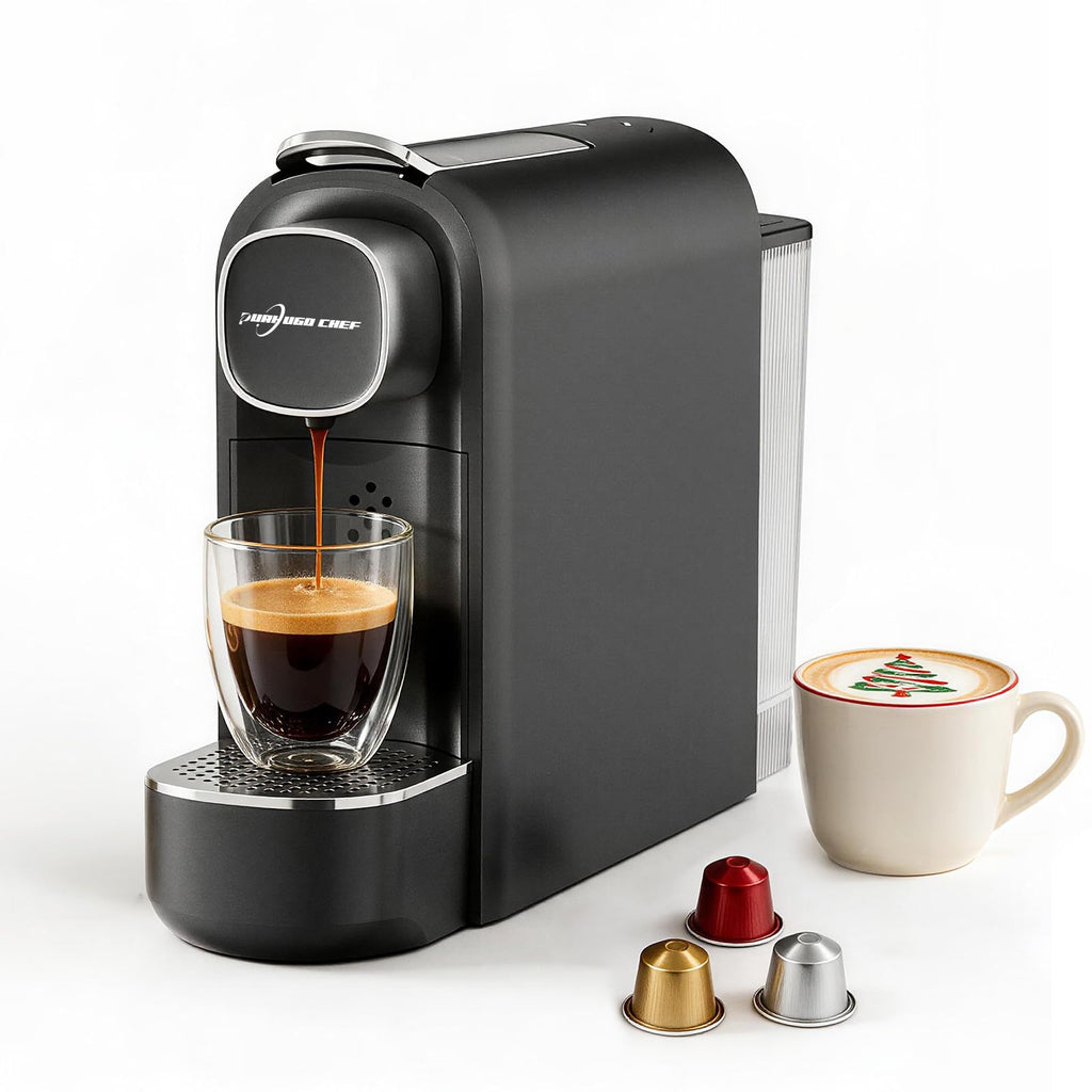 Black Single Serve Espresso Coffee Machine with Removable Tank F468087