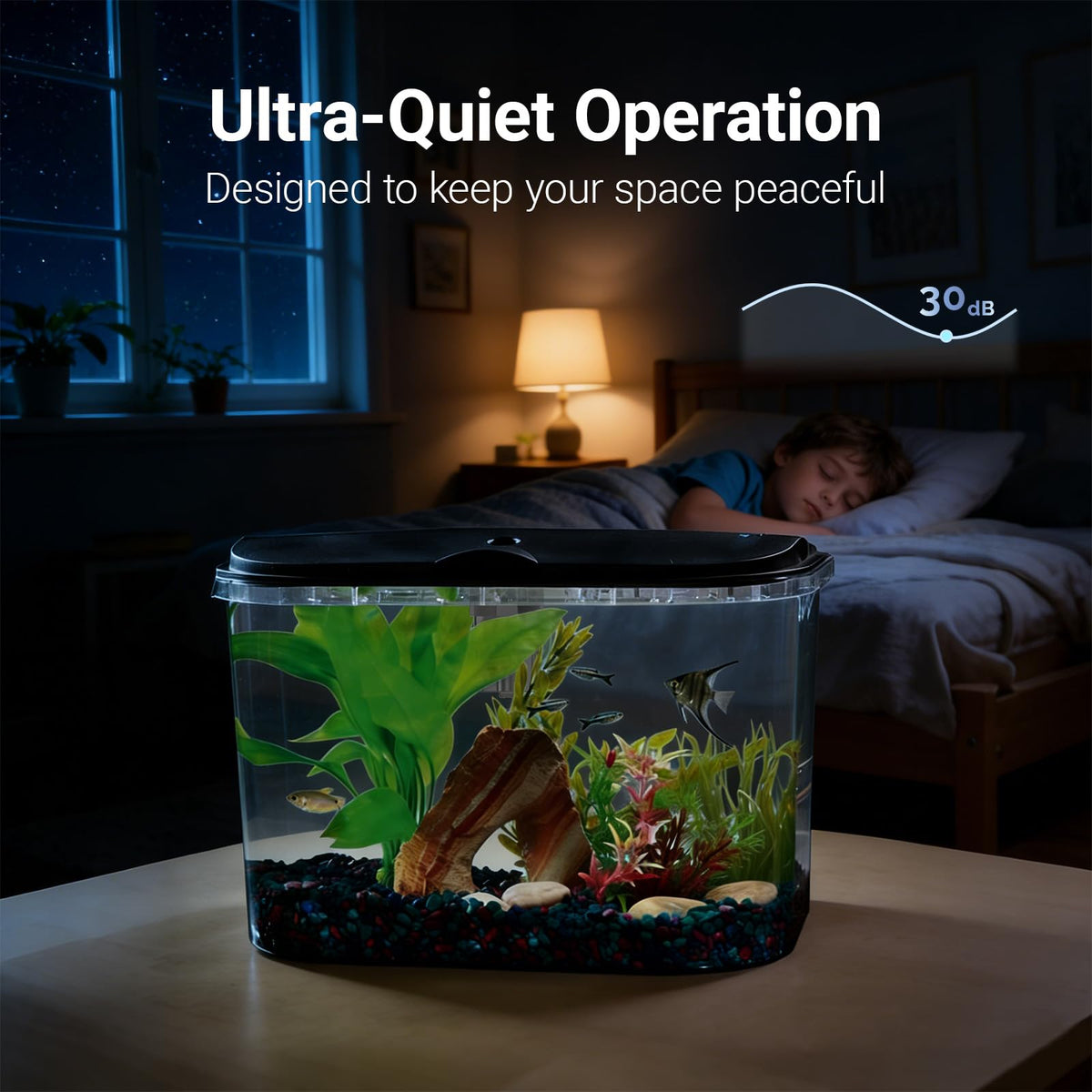 5-Gallon Aquarium Kit with LED Lighting and Power Filter M295361