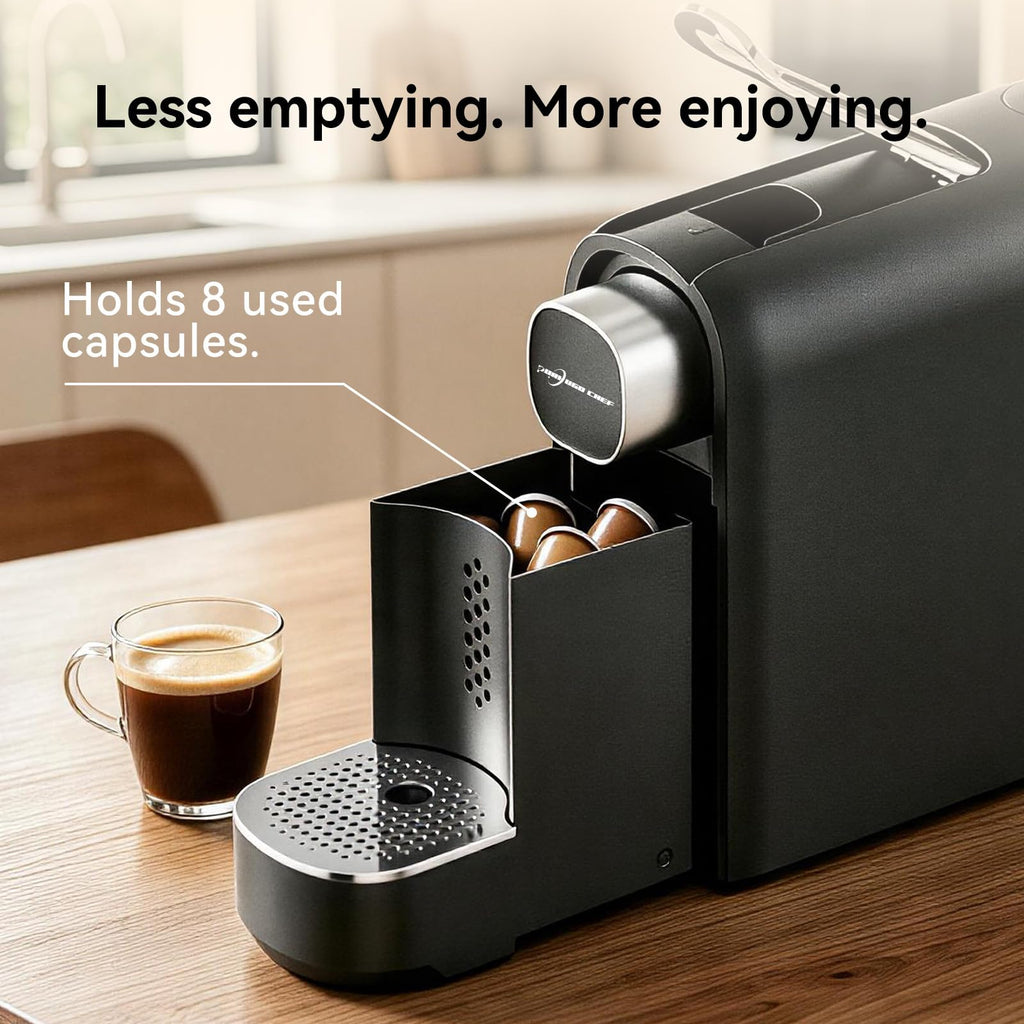 Black Single Serve Espresso Coffee Machine with Removable Tank F468087