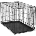 48 Inch Heavy Duty Folding Metal Wire Dog Crate with Double Doors N546489