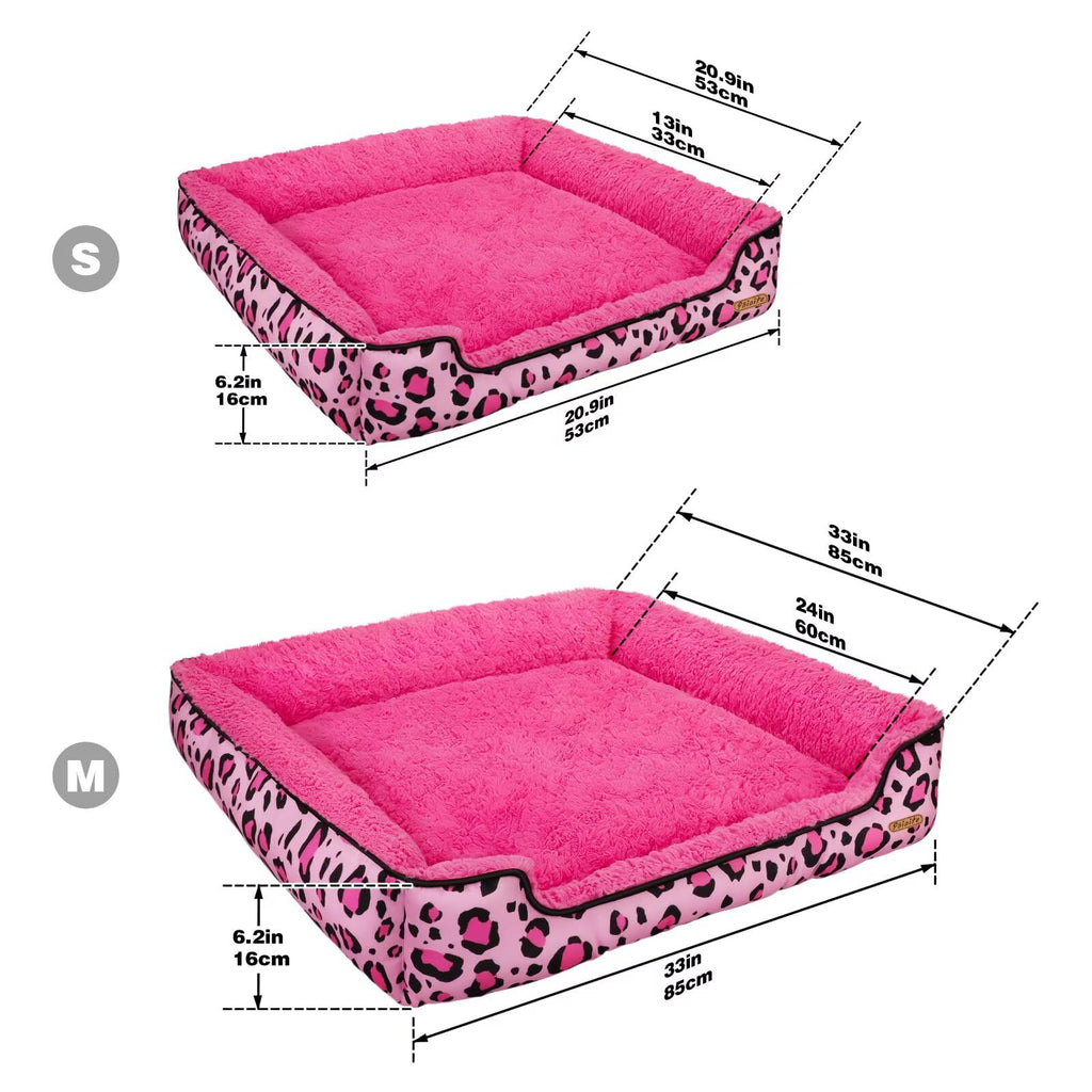 Washable Dog Bed Pink S Size J11297