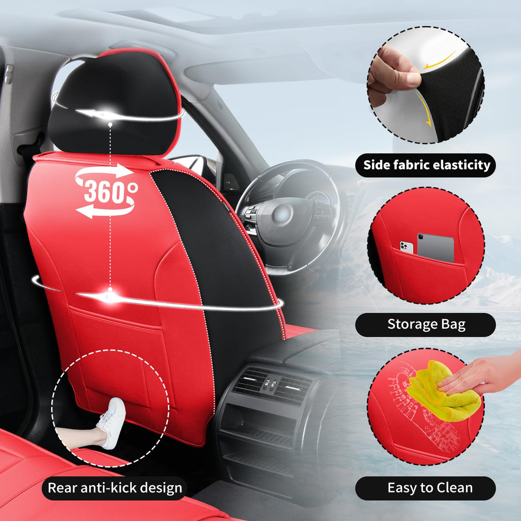 Red Black Car Seat Covers X900231