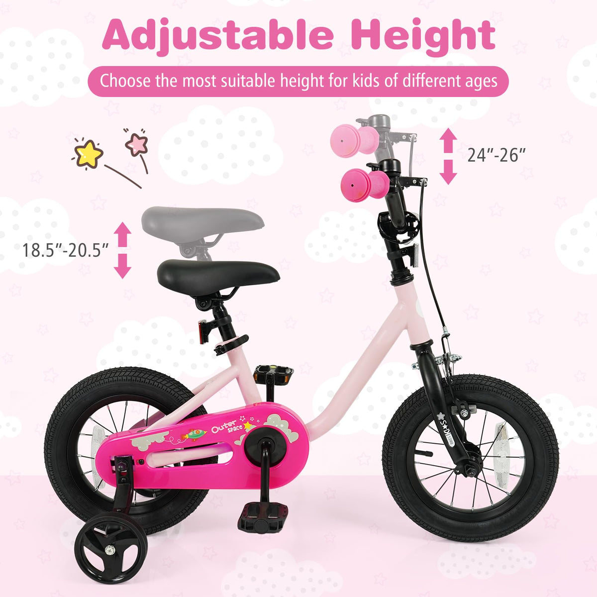 12 14 16 Inch Kids Bike with Training Wheels A40406