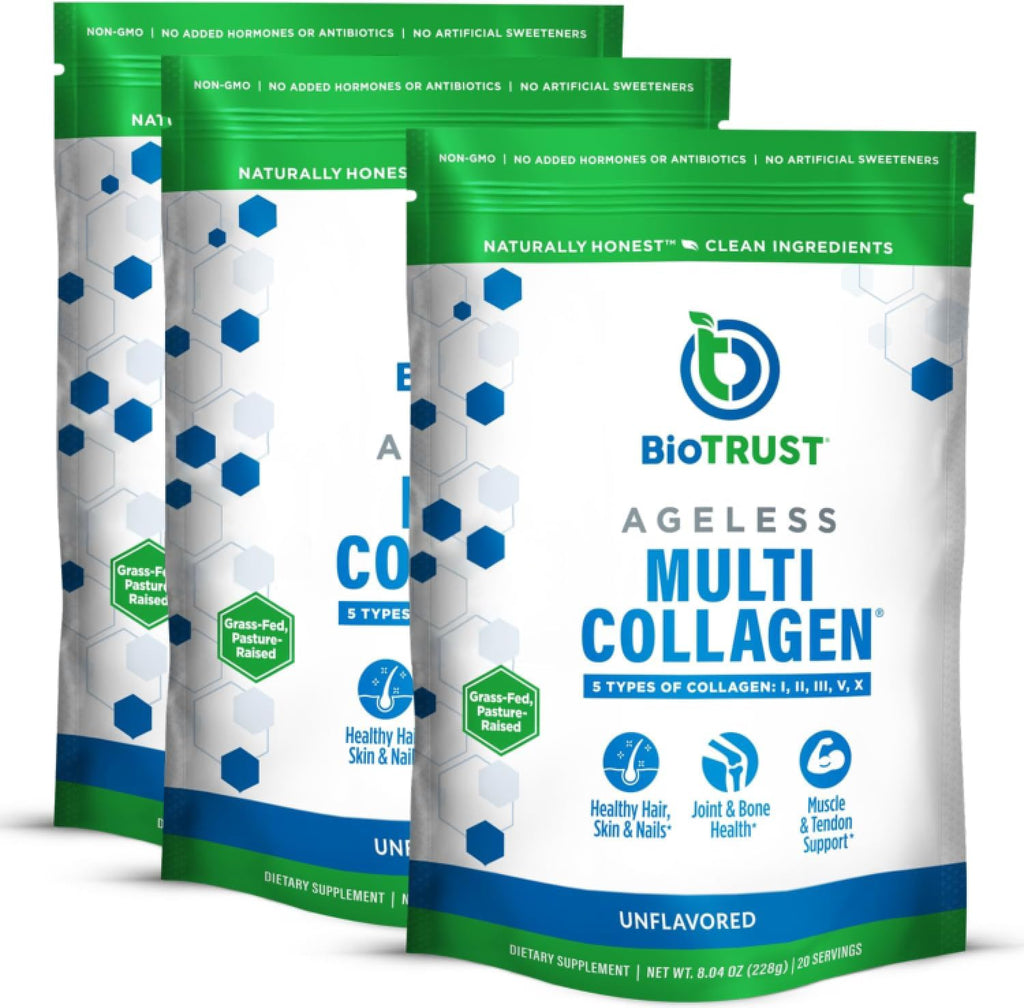 Unflavored Hydrolyzed Collagen Peptides Powder 3 Pack Q8152