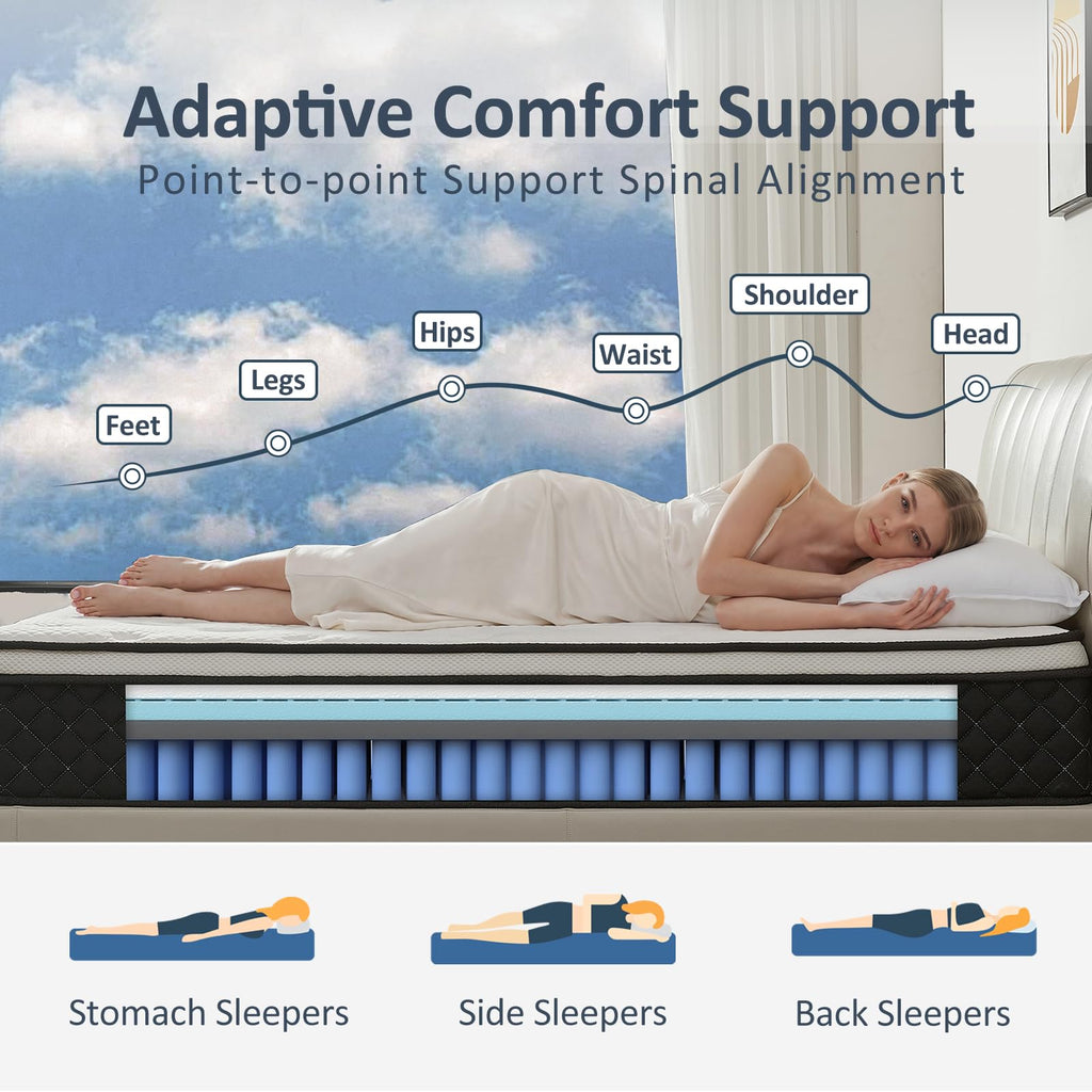 Full Size 12 Inch Pocket Spring Mattress A747295