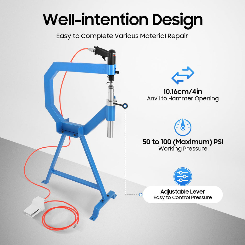 Pneumatic Planishing Hammer with Stand & Pedal H307676