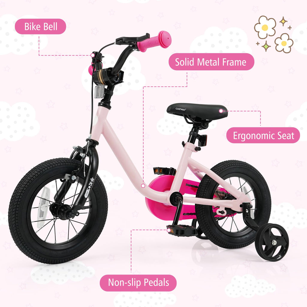 12 14 16 Inch Kids Bike with Training Wheels A40406