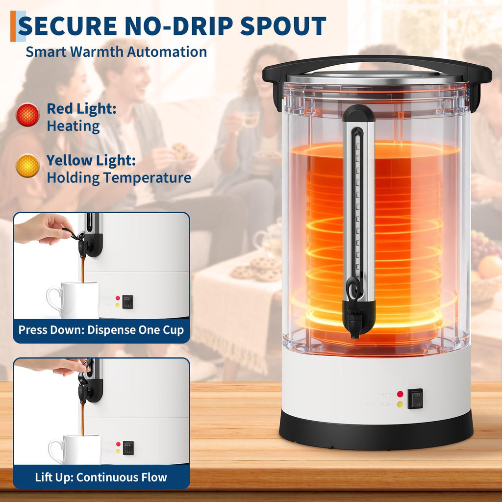 Large Capacity Stainless Steel Electric Coffee Urn H8983