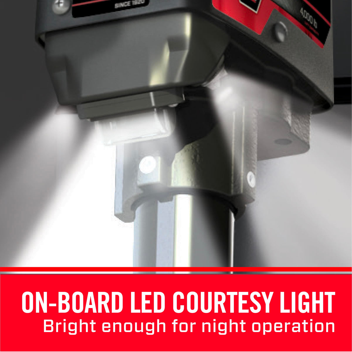 Powered Trailer Jack, A-Frame, 3,500 lbs. Lift Capacity, Bolt-On, 14 Inch Travel Z500