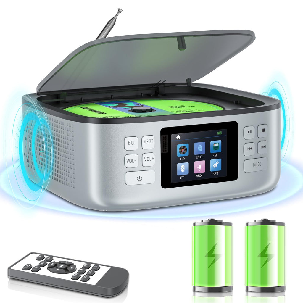 Portable CD Player with Bluetooth and LCD Screen P4827