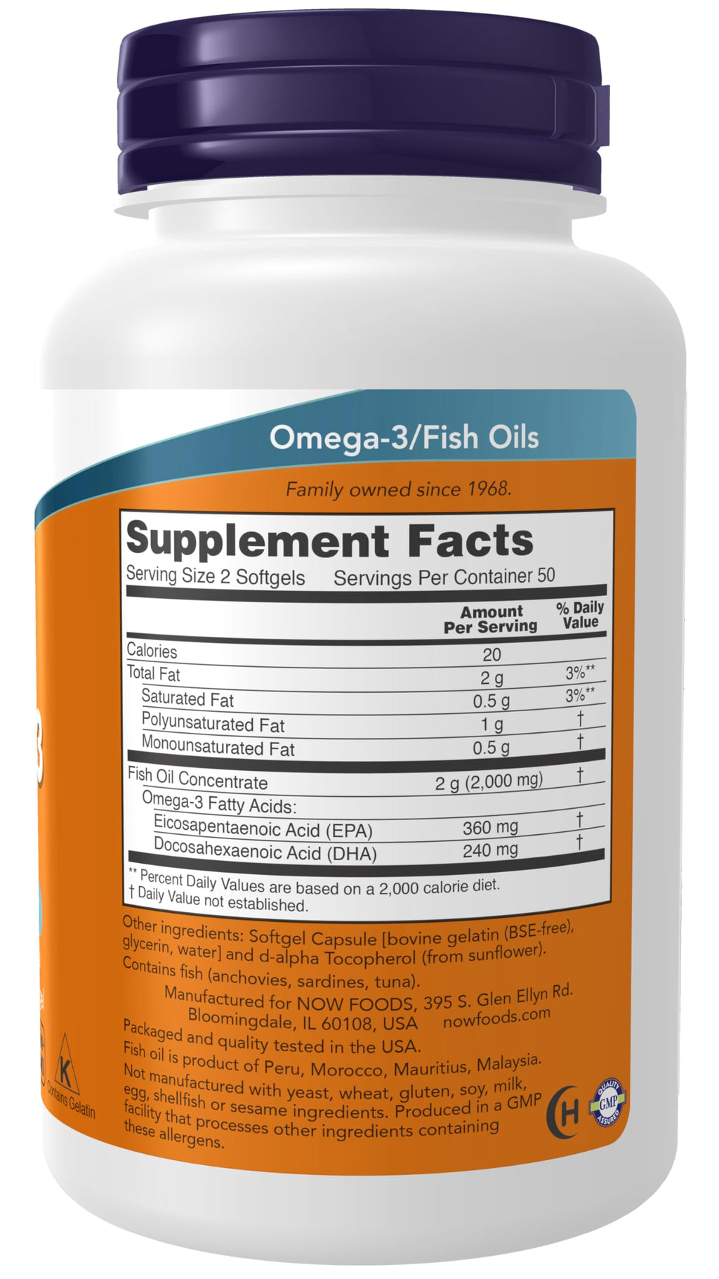 Omega-3 180 EPA / 120 DHA 100 Softgels Pack of 2 L765036