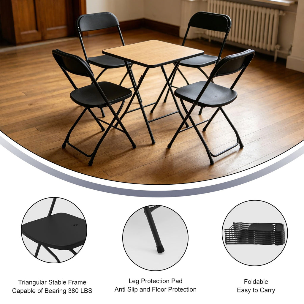 Plastic Folding Chairs Set of 10 X106
