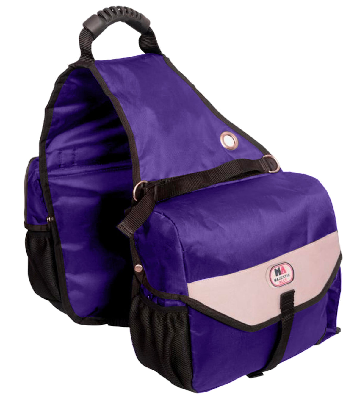 Nylon Insulated Leakproof Reflective Padded Purple Saddle Bag C997452