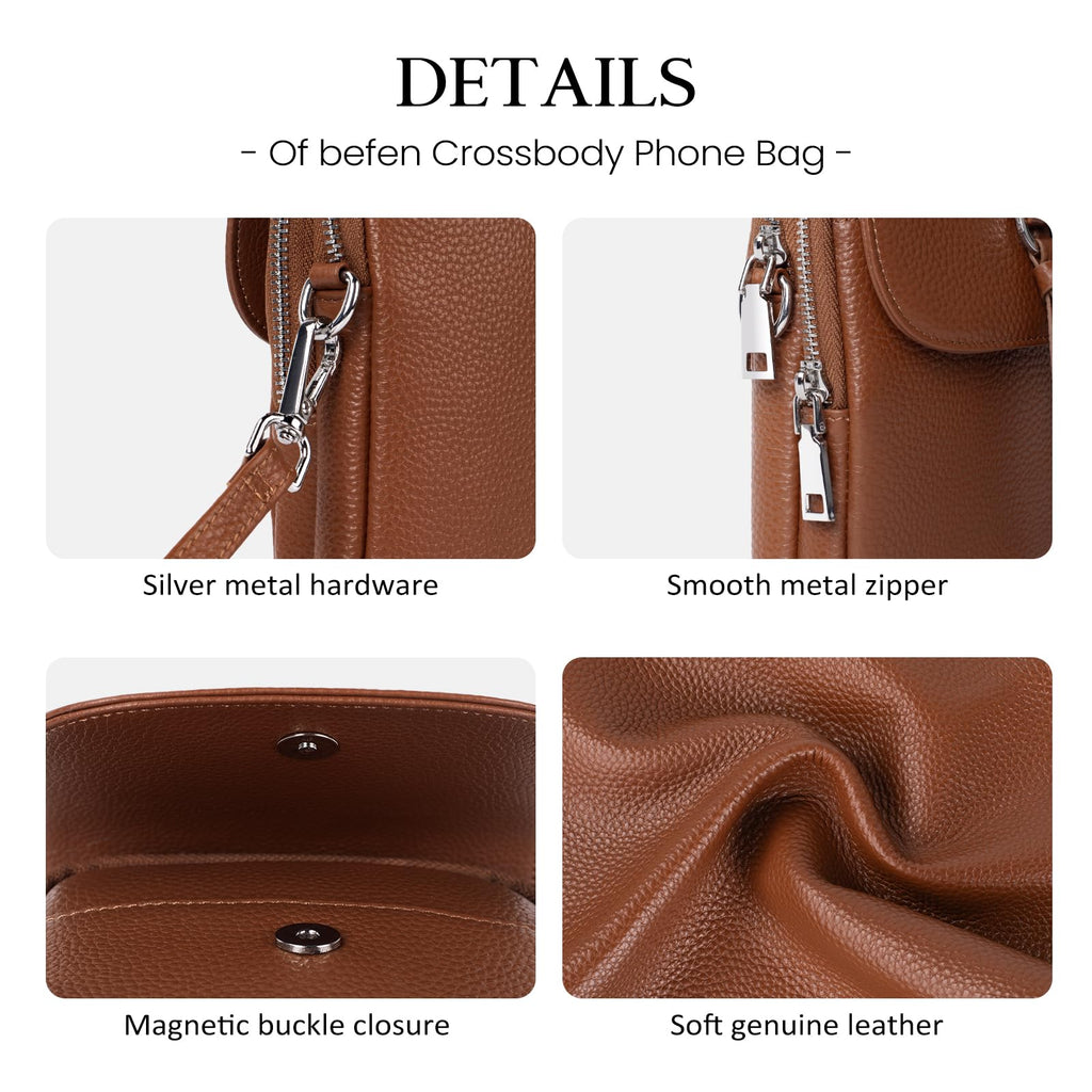 Small Genuine Leather Crossbody Bag T353
