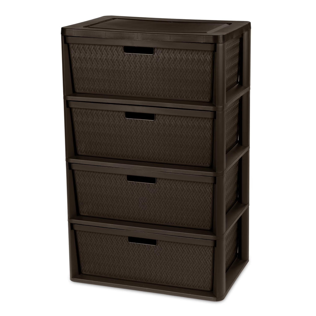Gray Plastic 3-Drawer Storage Tower with Bins W687074