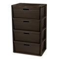 Gray Plastic 3-Drawer Storage Tower with Bins W687074