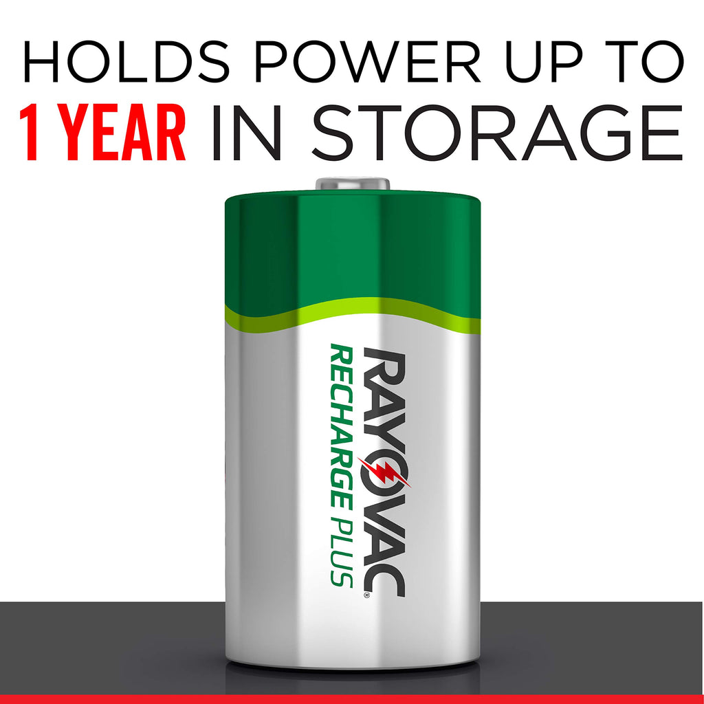Rechargeable D Batteries 2 Count C564