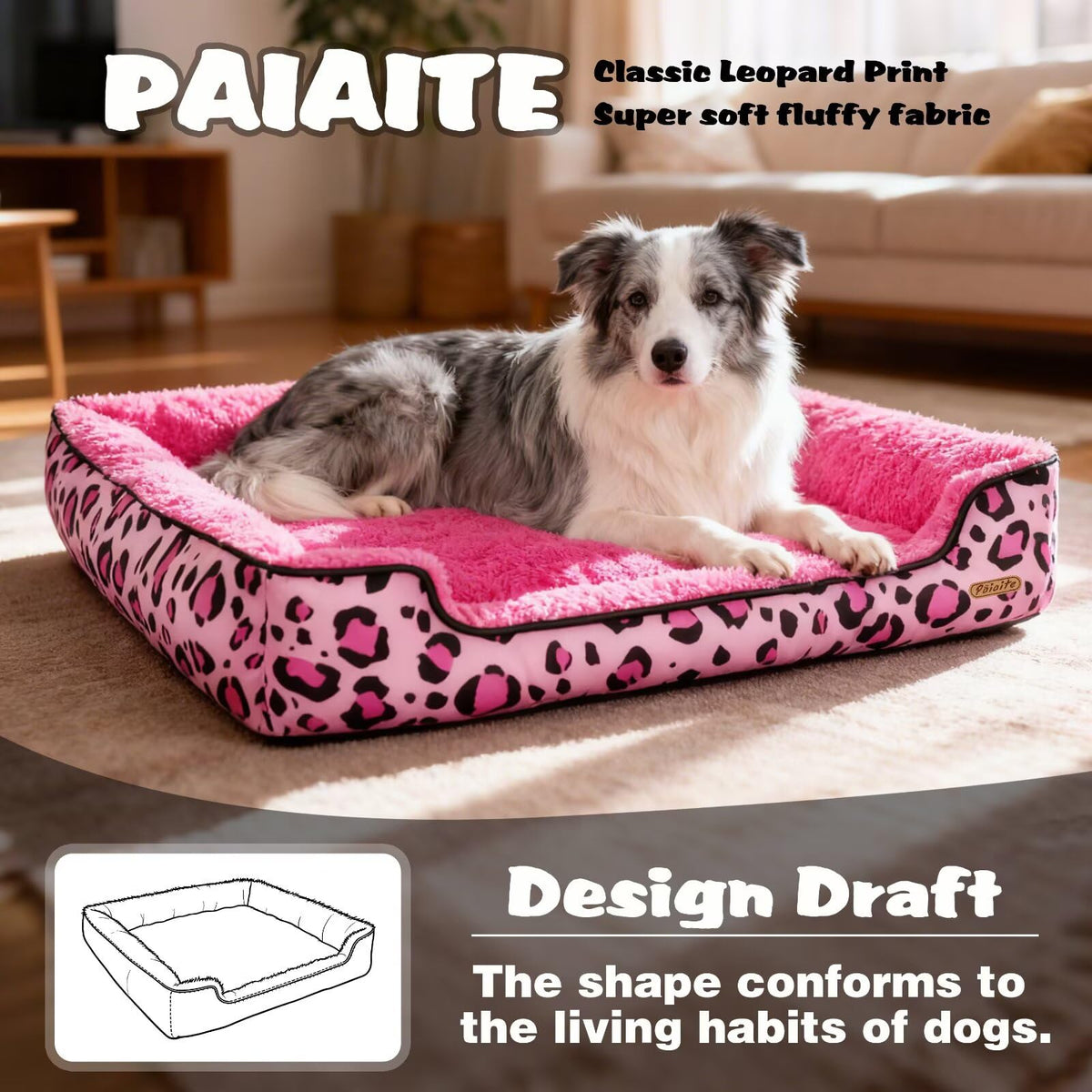 Washable Dog Bed Pink S Size J11297