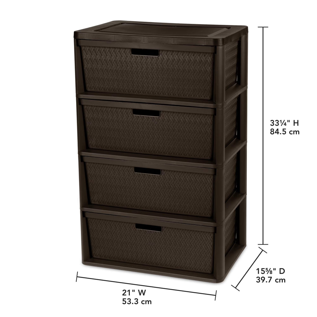 Gray Plastic 3-Drawer Storage Tower with Bins W687074