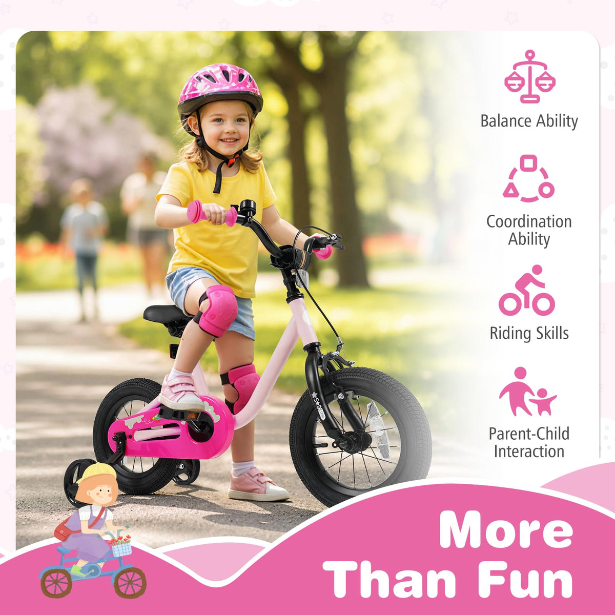 12 14 16 Inch Kids Bike with Training Wheels A40406