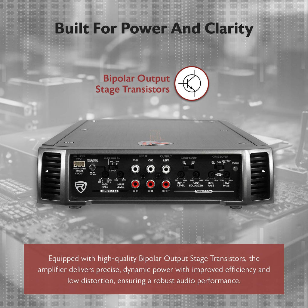 4-Channel Class A/B Car Amplifier 2400W Peak M21951