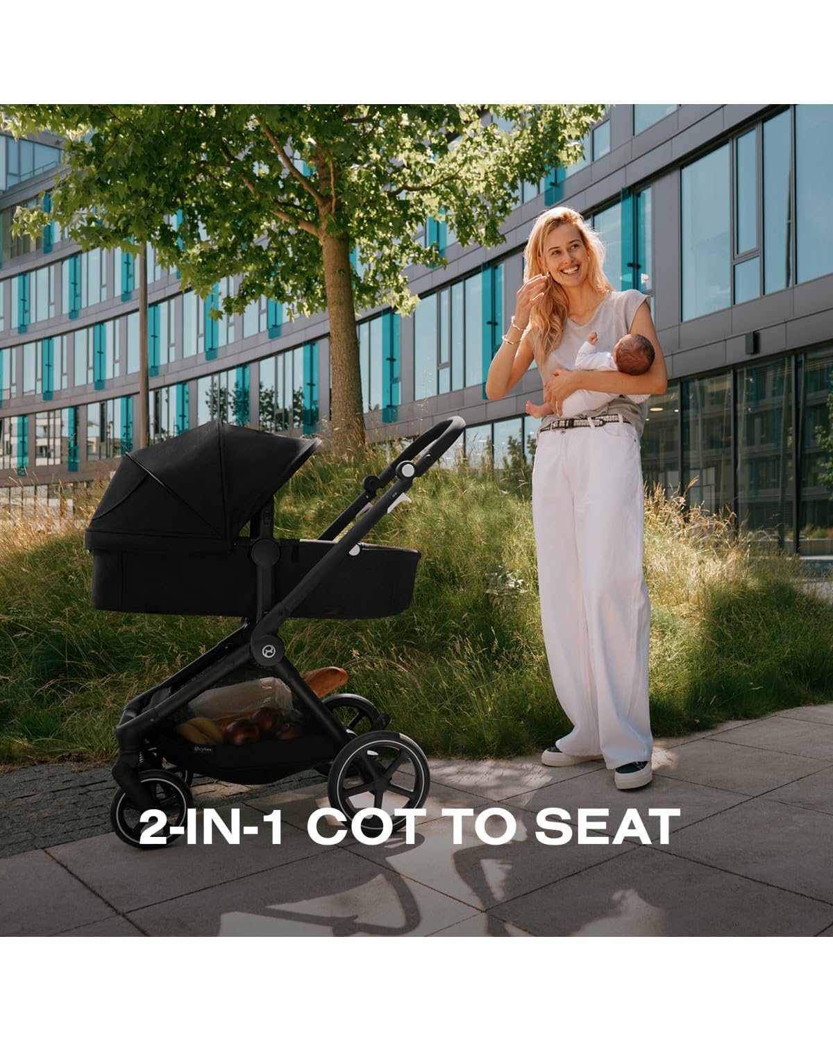 2-in-1 Baby Stroller + Car Seat Combo Almond Beige B11126