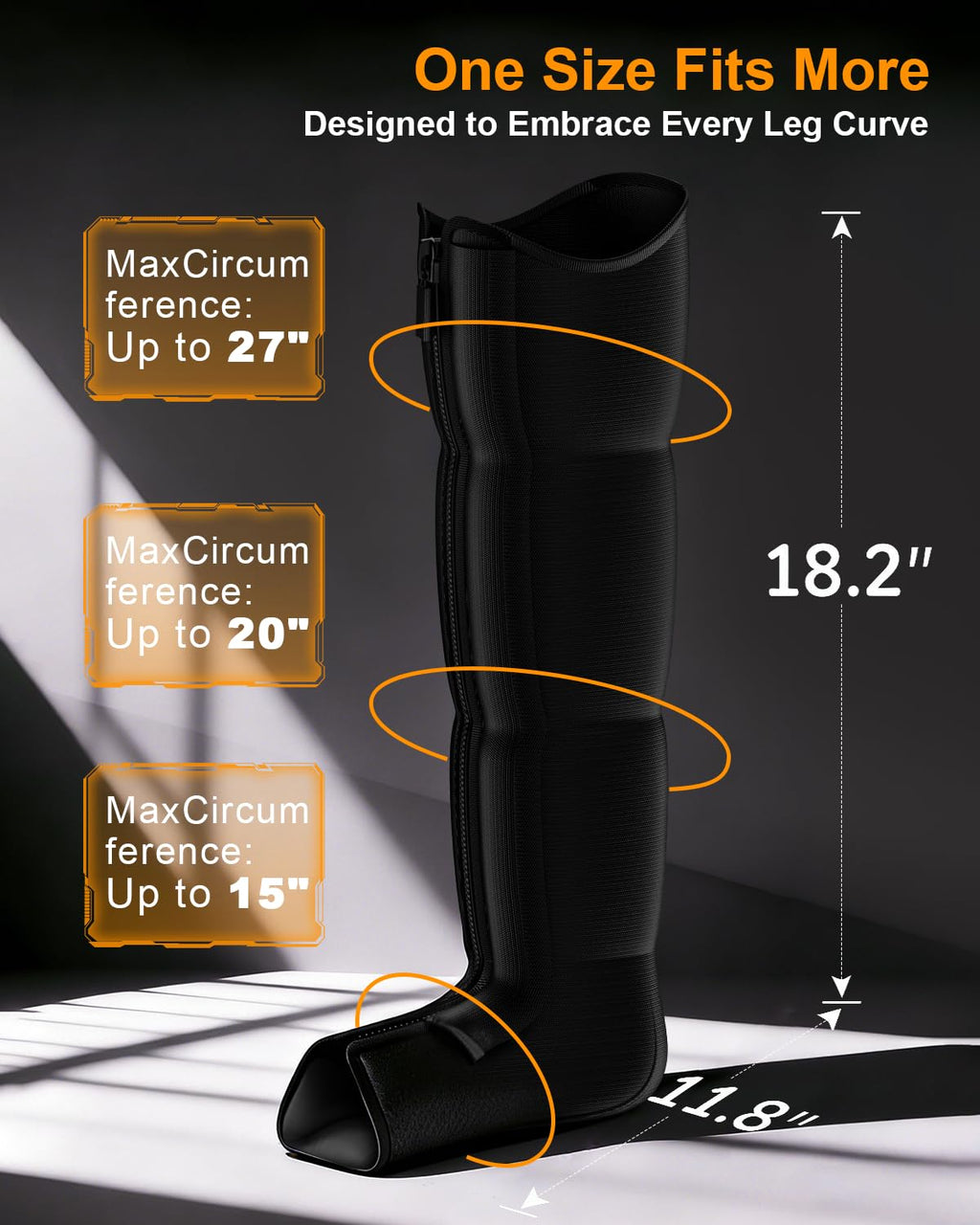 Black Medium Leg Compression Boots C5645