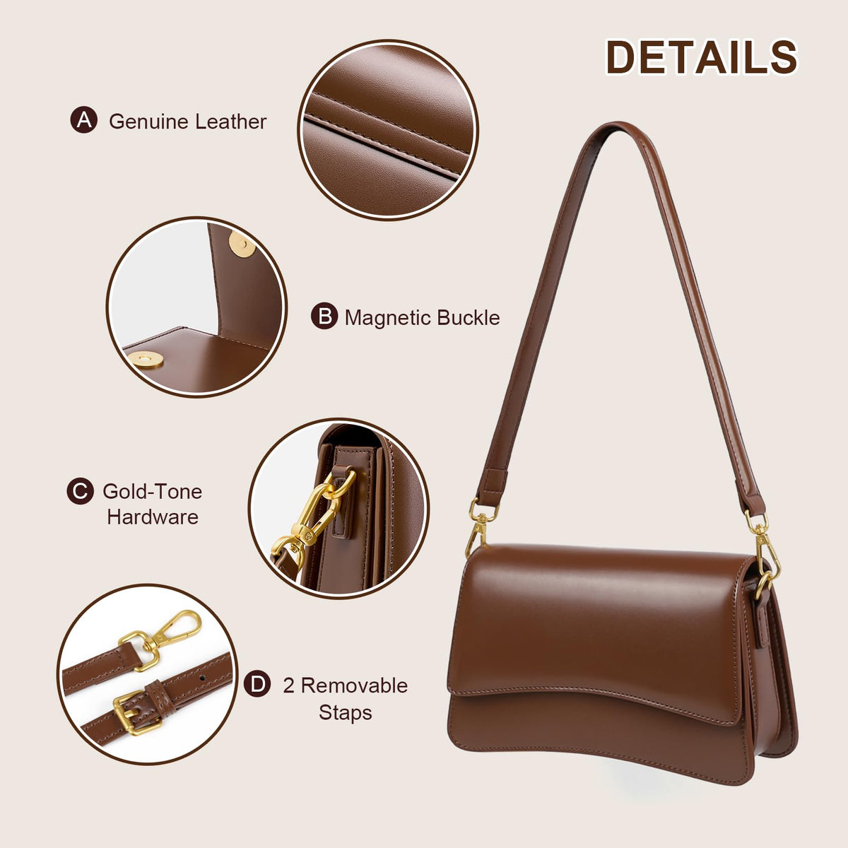 Genuine Leather Crossbody Bag Q508