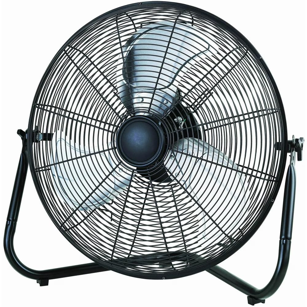 20 Inch 3-Speed Black Metal Floor Fan M914444