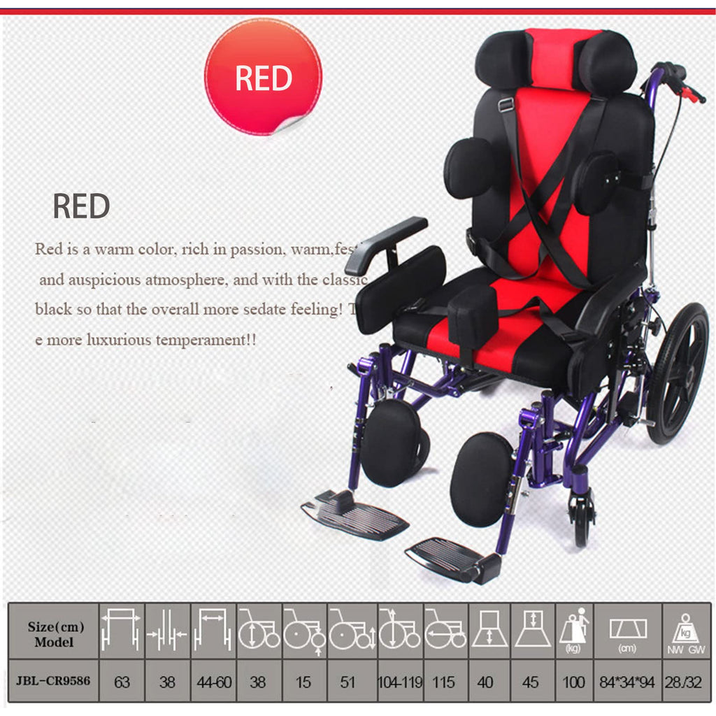 Lightweight Transport Wheelchair with Handbrakes, Flip Back Detachable Full Arms and Elevating Leg Rest X2623