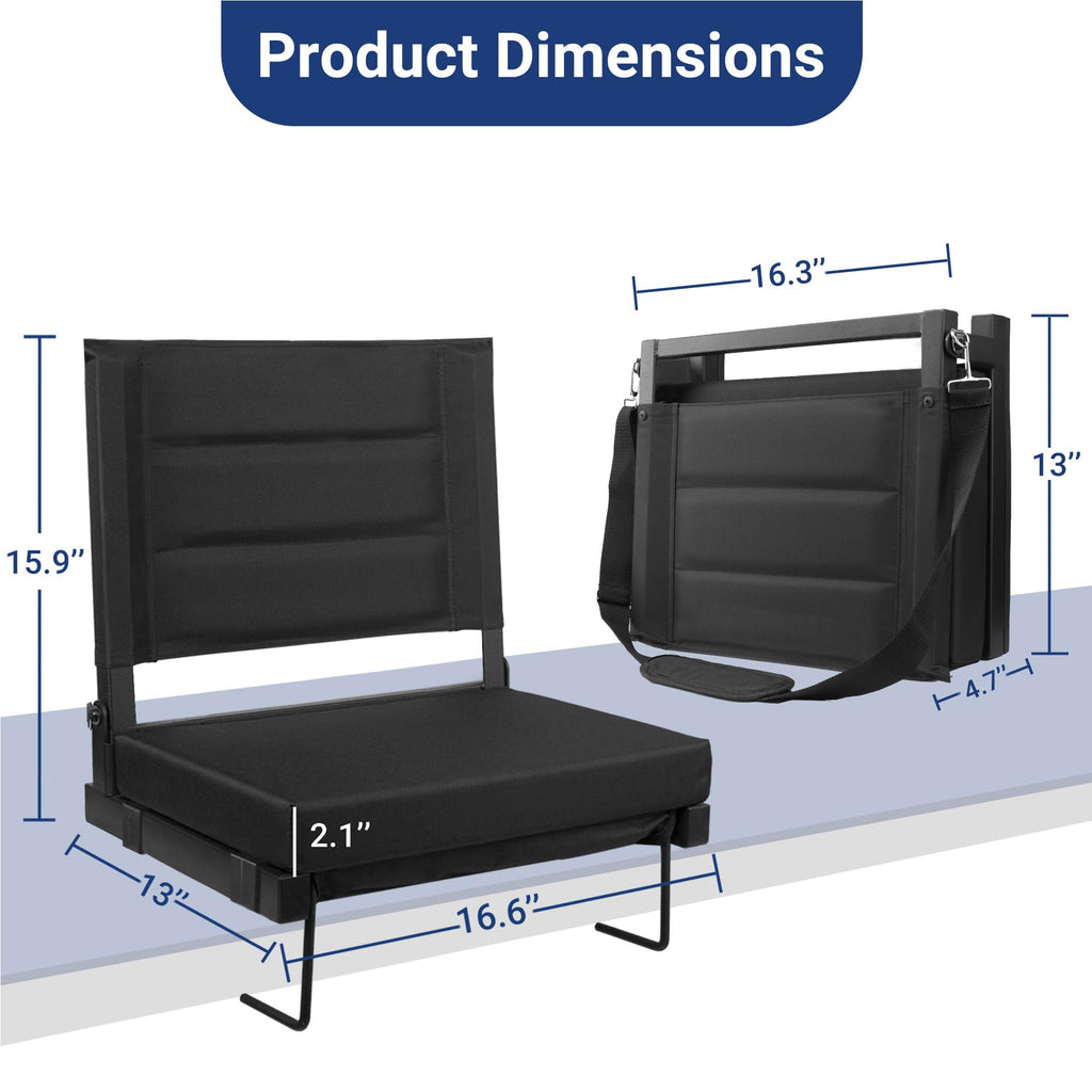 Bleachers Stadium Seat with Back Support and Cushion K4803