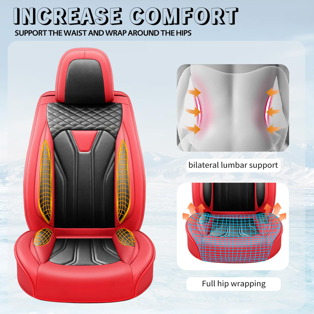 Red Black Car Seat Covers X900231