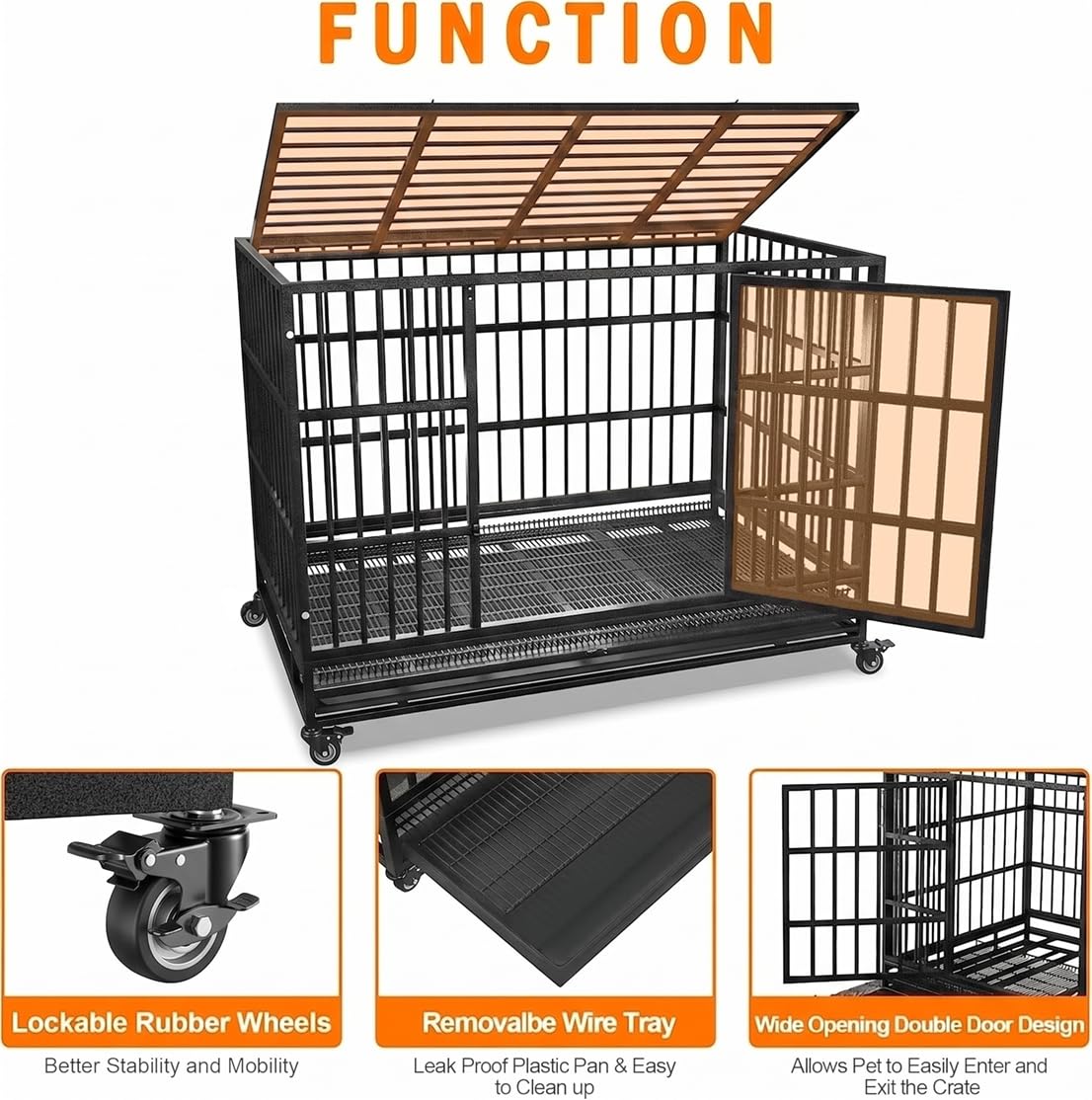 48" Heavy Duty Dog Crate O670639