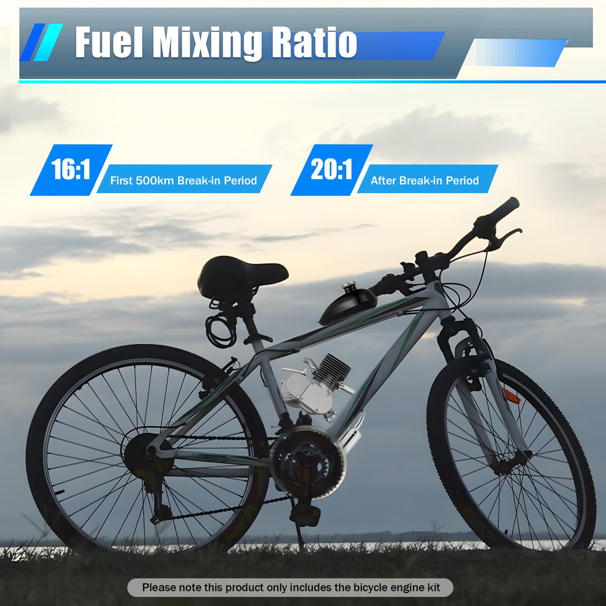 2 Stroke 100CC Motorized Bicycle Engine Kit with CDI System W244