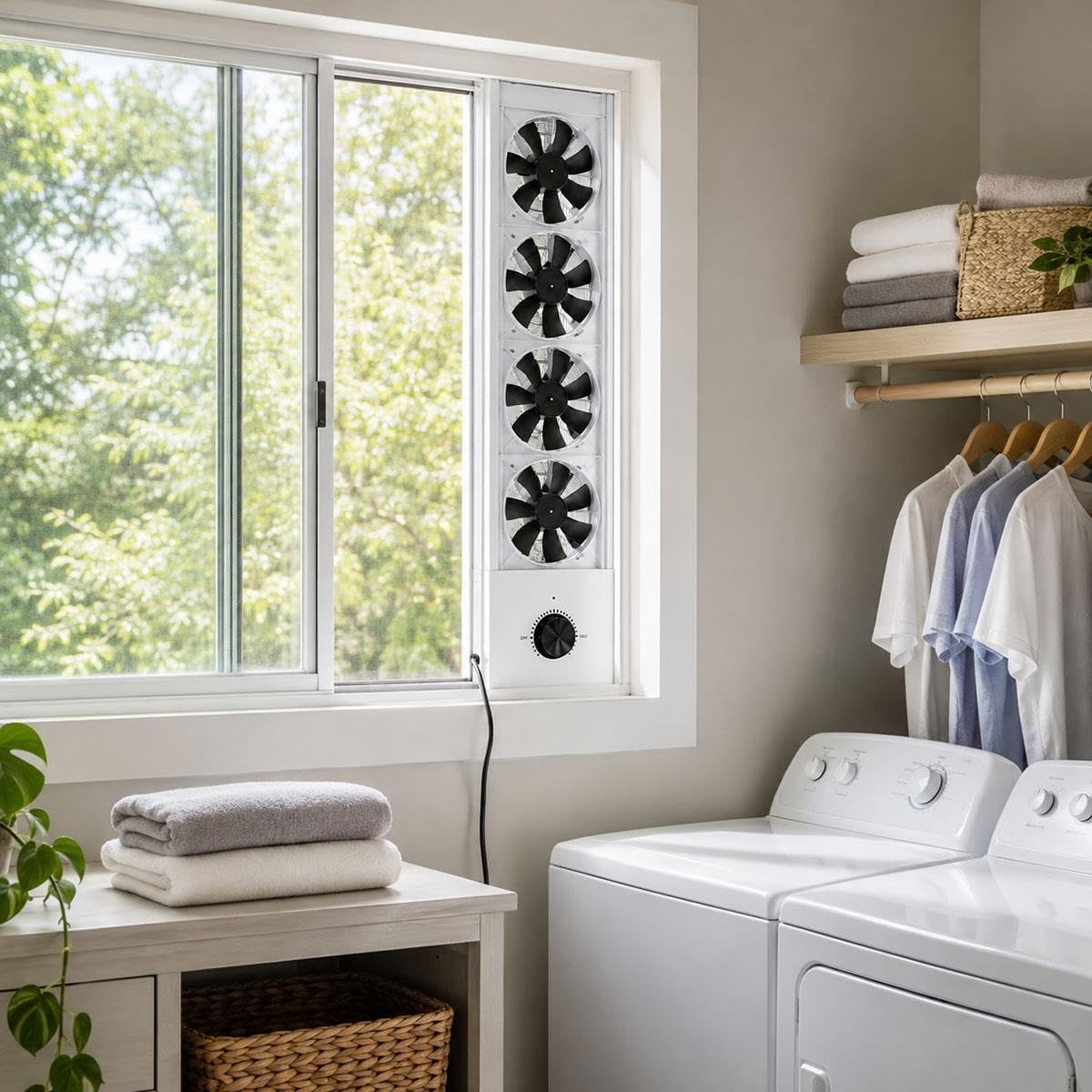 White 3-Speed Reversible Window Fan D585071