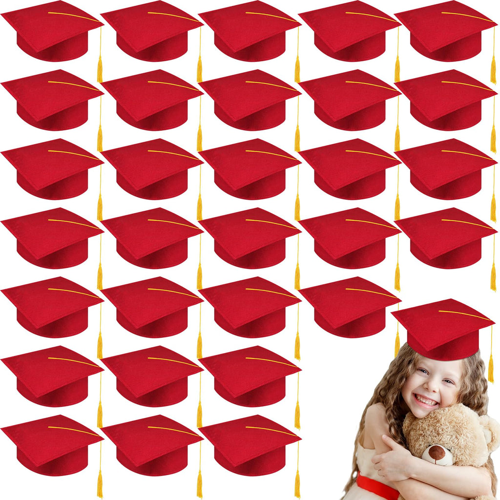 30 Pcs Child Size Felt Graduation Caps Y735452