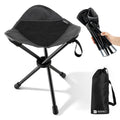 18"×14.5" Aluminum Alloy Folding Camping Stool, Black M124137