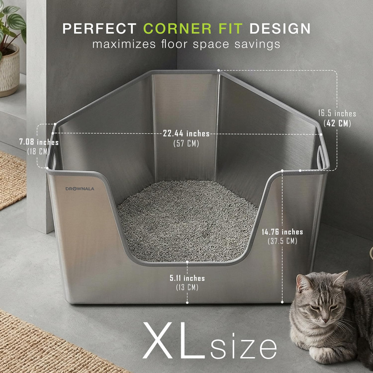 Stainless Steel Cat Litter Box A938