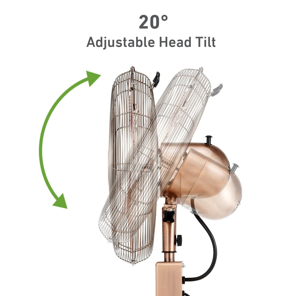 16" Copper Metal Stand Fan D939280