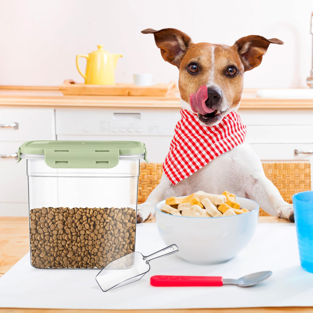 6 Pcs Dog and Cat Food Storage Containers with 2 Scoops N982