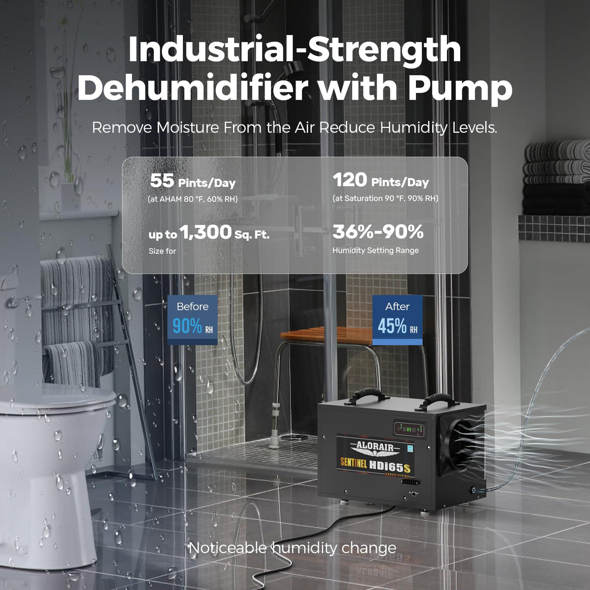 120 Pints Wi-Fi Dehumidifier with Pump N711818