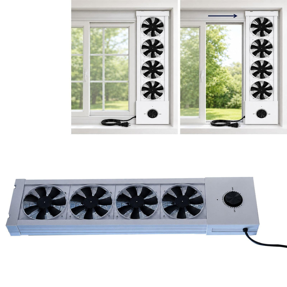 White 3-Speed Reversible Window Fan D585071