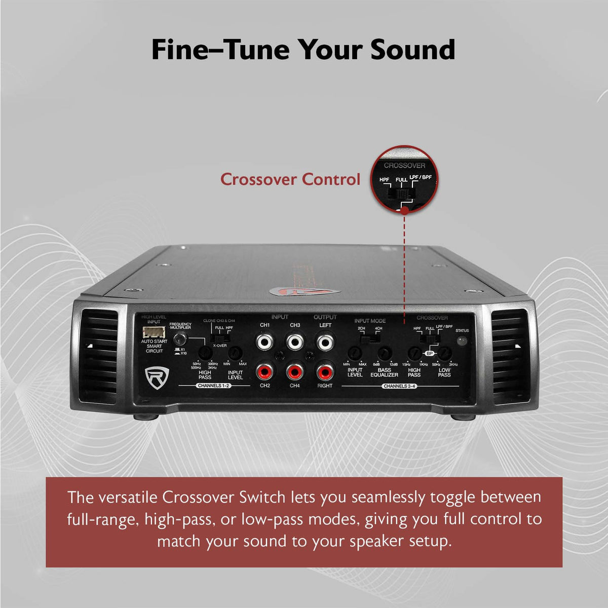 4-Channel Class A/B Car Amplifier 2400W Peak M21951