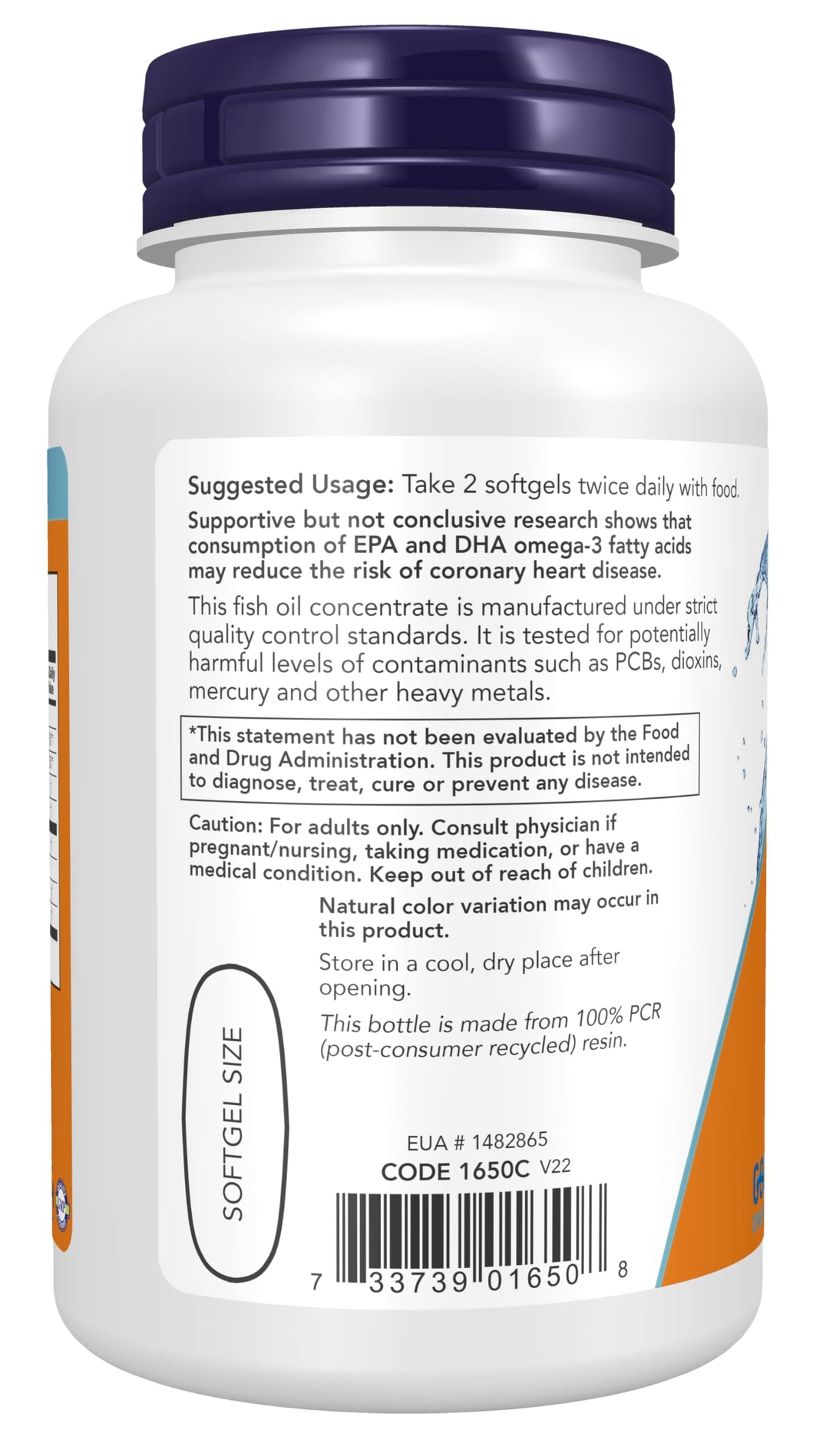 Omega-3 180 EPA / 120 DHA 100 Softgels Pack of 2 L765036